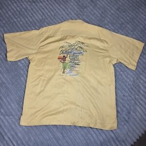 Vtg. Tommy Bahama Beach/Fishing/Hawaiian 100% Silk Button Down Men's Shirt 2XL